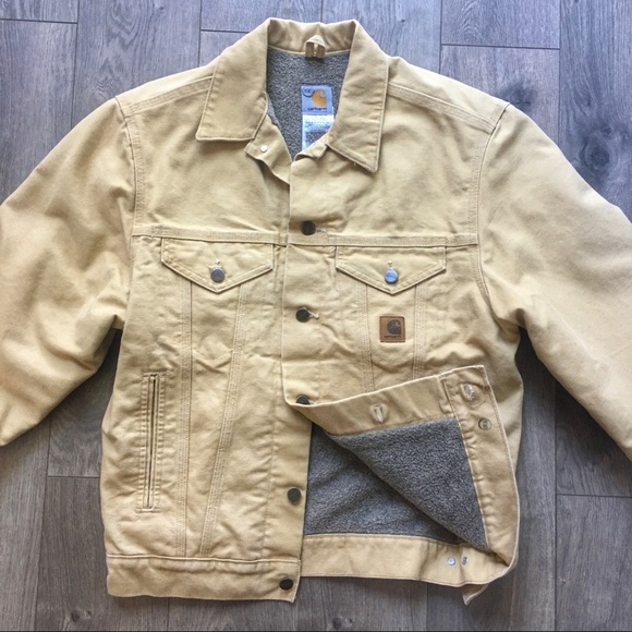 carhartt lined denim jacket